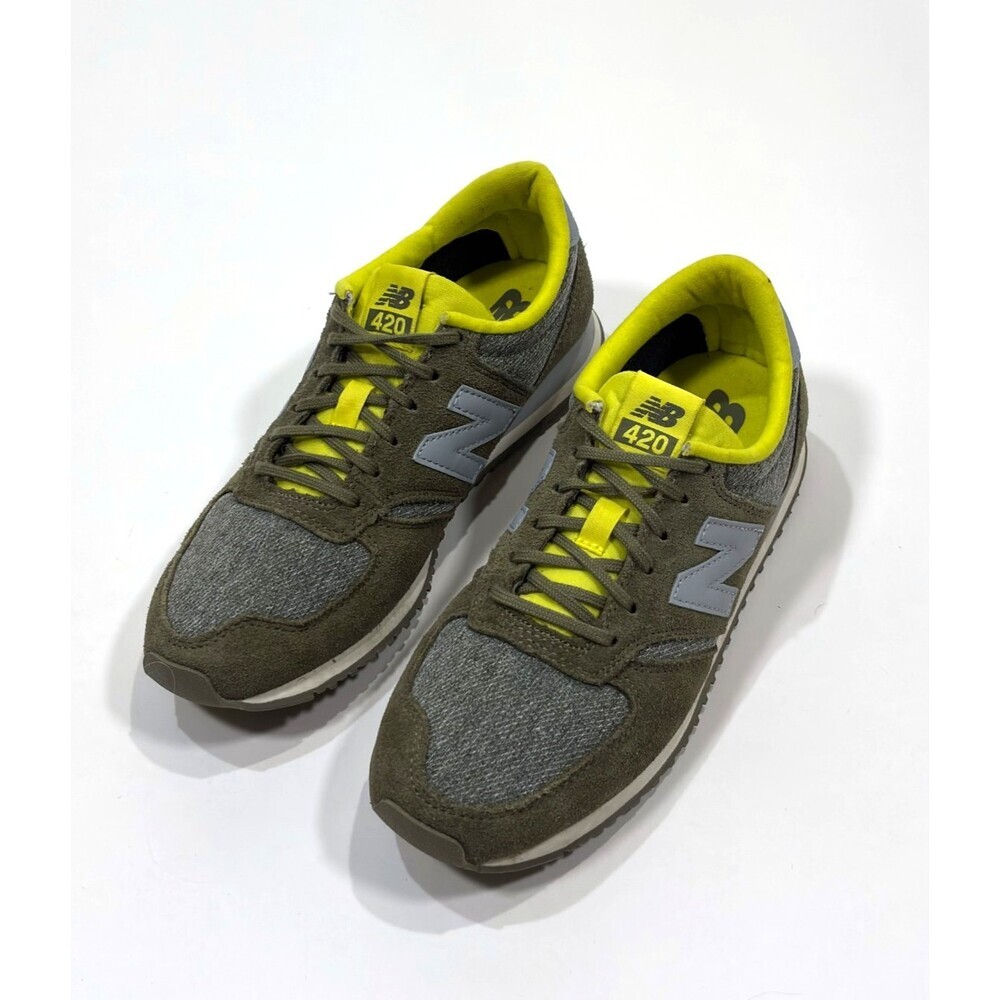 New Balance 420 Sneaker Olive Green Grey Yellow WL420LPB - Women's Size 6.5